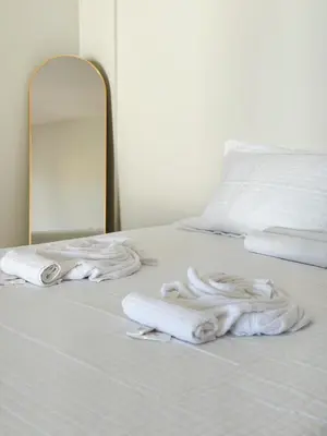 Uma cama ou camas num quarto em ALBERGUE Lagoinha