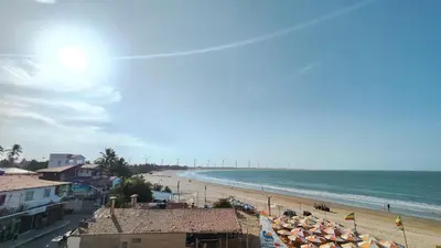 A planta de Lar Riviera Flat - com jacuzzi e vista mar