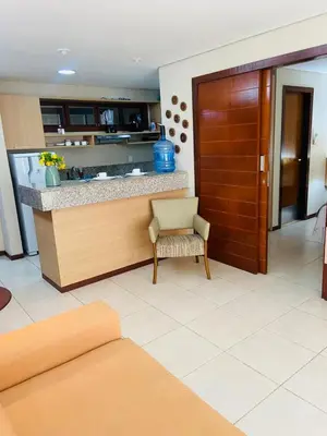 A cozinha ou kitchenette de Apto Frente Piscina em Kariri Beach