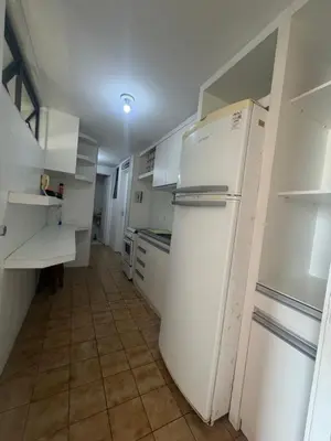 A cozinha ou kitchenette de Apartamento beira mar sol maior