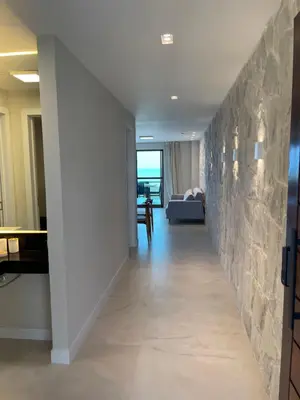 Uma cama ou camas num quarto em Apto Cumbuco Pe na Areia Carnaval 2026