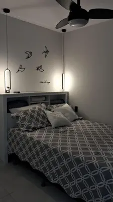 Uma cama ou camas num quarto em Flats Vento da Serra