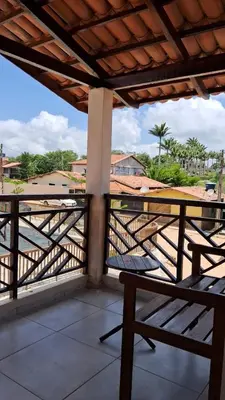 Uma varanda ou terraço em Flats Vento da Serra