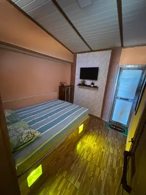 Uma cama ou camas num quarto em Sereia beach chalé