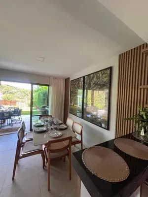 Uma área de estar em Guaramiranga casa aluguel