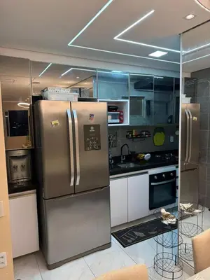 A cozinha ou kitchenette de Apartamento top CAMBEBA