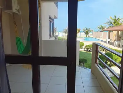 Uma varanda ou terraço em Taiba bach -Seu Ap na Praia