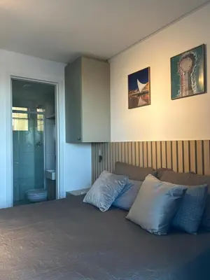 Uma cama ou camas num quarto em Fortaleza Apartamento - Flat Novo