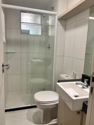 Uma casa de banho em Fortaleza Apartamento - Flat Novo