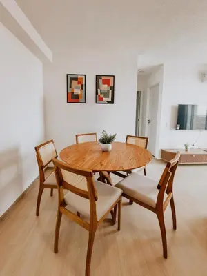 Uma área de estar em Apartamento com vista mar - 1206