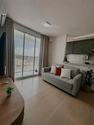 Uma área de estar em Apartamento com vista mar - 1206