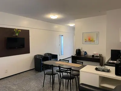 Uma televisão e/ou sistema de entretenimento em Flat em Fortaleza - Ce Vista Mar - Meireles