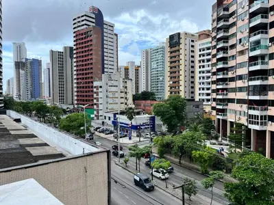 Uma vista geral de Fortaleza ou a vista da cidade a partir do apartamento
