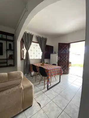 Uma área de estar em Comfortable house in Paracuru - Spacious and airy