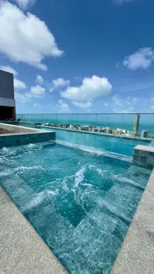 A piscina em ou perto de Beach Class Meireles 1804 vista mar