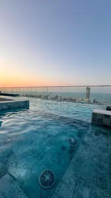 A piscina em ou perto de Beach Class Meireles 1804 vista mar
