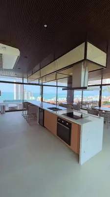 A cozinha ou kitchenette de Beach Class Meireles 2304 a 500 m da Beira Mar