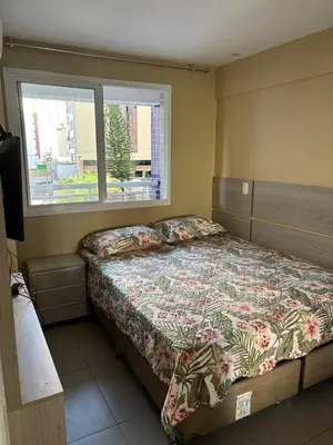 Uma cama ou camas num quarto em Helbor My Way Abolição