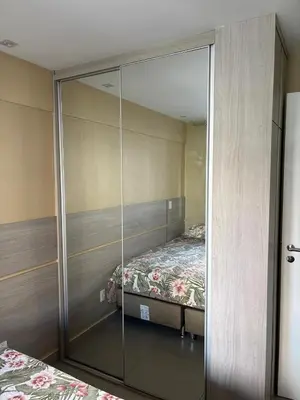 Uma cama ou camas num quarto em Helbor My Way Abolição