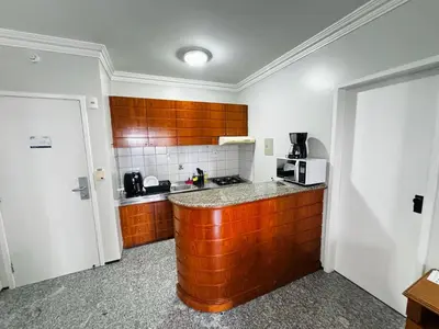 A cozinha ou kitchenette de Apartamento na Beira Mar - Fortaleza