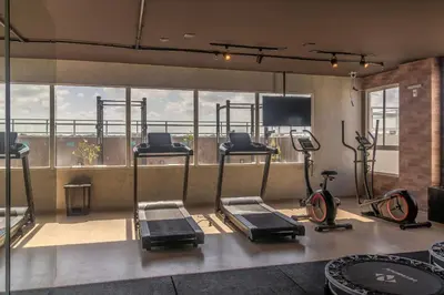 O centro de fitness e/ou as comodidades de fitness de Mirante #607 - Apê em Fortaleza by Carpediem