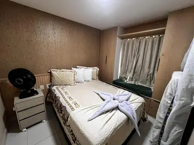 Uma cama ou camas num quarto em Vg Sun Cumbuco 112