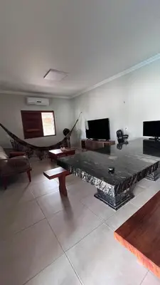 Uma televisão e/ou sistema de entretenimento em Villa Familia Preá