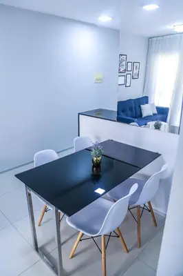 Uma área de estar em Apartamento aconchegante em Caucaia próximo a praia do Cumbuco