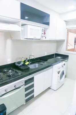 A cozinha ou kitchenette de Apartamento aconchegante em Caucaia próximo a praia do Cumbuco