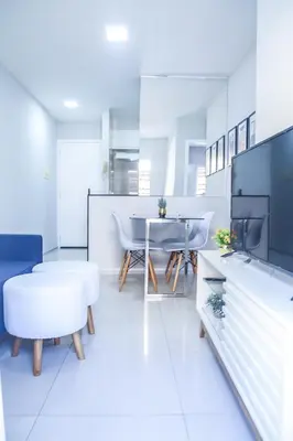 A cozinha ou kitchenette de Apartamento aconchegante em Caucaia próximo a praia do Cumbuco
