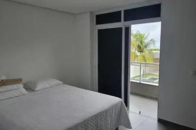 Uma cama ou camas num quarto em Vista Mar 1