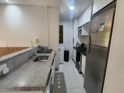A cozinha ou kitchenette de VG SUN Cumbuco - Apartamento pé na areia