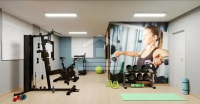 O centro de fitness e/ou as comodidades de fitness de Apartamento Novo 2 quartos e vista mar 1001B