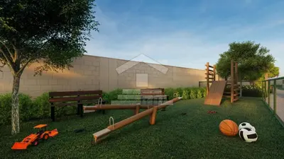 Um jardim no exterior de Apartamento Novo 2 quartos e vista mar 1001B