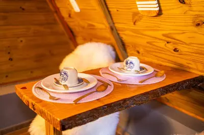Comodidades para chá e café em Cabana Suiça 2