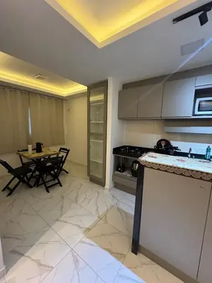 A cozinha ou kitchenette de Apartamento Pé na areia Praia do futuro