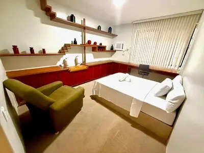 Uma cama ou camas num quarto em Raridade Apê 4 Quartos|Meireles|Beira Mar|180m2