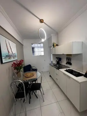 A planta de Flat com vista mar E localização perfeita