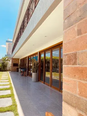 O edifício onde a casa de férias está situado