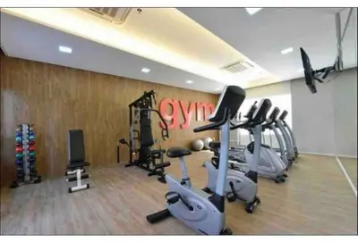 O centro de fitness e/ou as comodidades de fitness de Apartamento Novo Vista para o Mar de Fortaleza