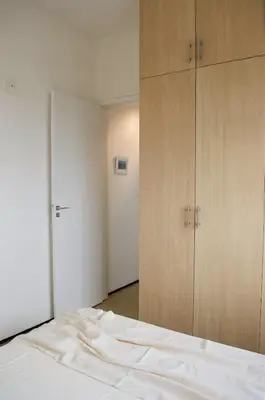 Uma cama ou camas num quarto em Ap Futurinho