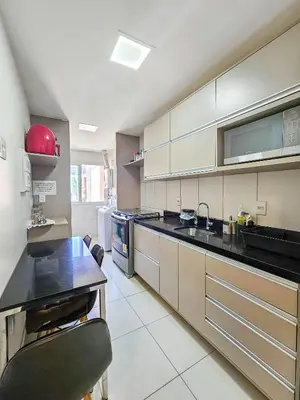 A cozinha ou kitchenette de Golf Ville Resort, Porto das Dunas, Aquiraz