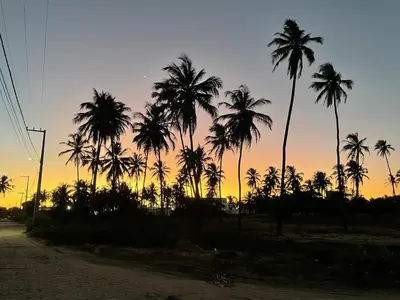 O nascer ou o pôr do sol visto a partir das estalagens