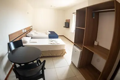 Uma cama ou camas num quarto em Pousada Mar Aberto