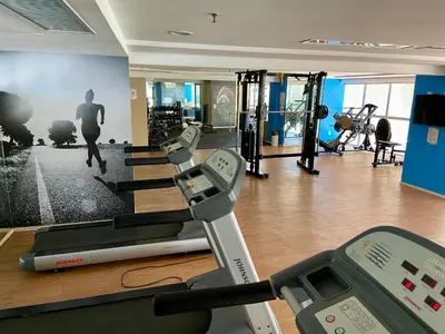 O centro de fitness e/ou as comodidades de fitness de Beira Mar Apto 16º andar Luxo 2 quartos