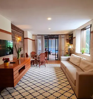 Uma área de estar em Carppa Hotel