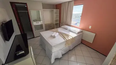 Uma cama ou camas num quarto em Hotel Boreas