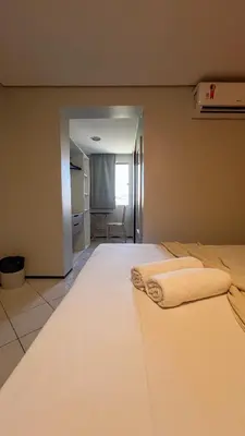 Uma cama ou camas num quarto em Hotel Boreas