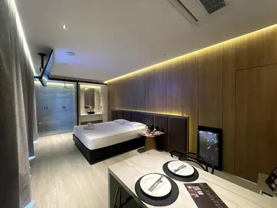 Uma cama ou camas num quarto em Motel UP (Adult Only)