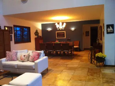 Uma área de estar em Casa de Praia em Mundaú